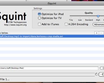 iSquint - бесплатный конвертер видео для iPod