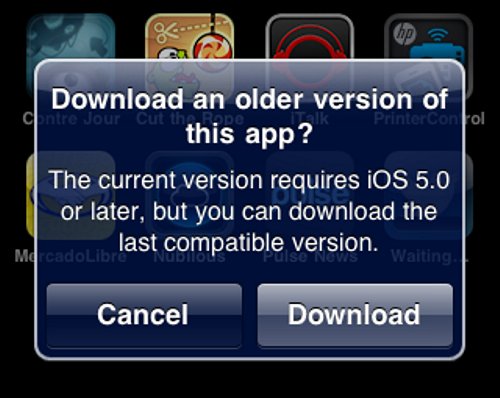 Не обновили iOS? Получите старую версию приложения!