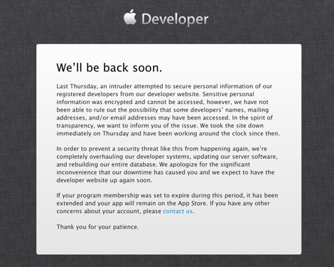 Apple поблагодарила взломщика