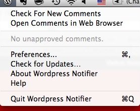 Маленькие программы: WordPress Notifier for Mac OS X