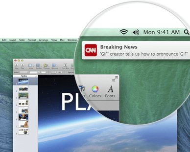Apple напомнила о push-уведомлениях в OS X Mavericks