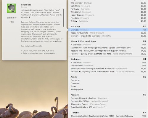 Tunesque — удобный поиск по iTunes Store для Mac
